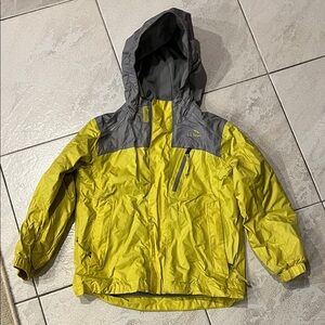 L.L. Bean Kids Raincoat in Vibrant Yellow and Charcoal